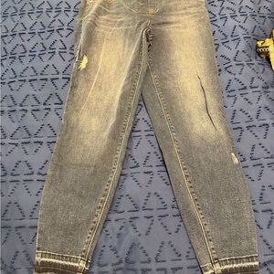 SPANX Women's Distressed Skinny Jeans - Blue XL